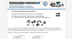 Desktop Screenshot of lichtmaschine-reparieren.de